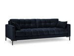 Dīvāns Micadoni Home Mamaia 4S, tumši zils/melnas krāsas