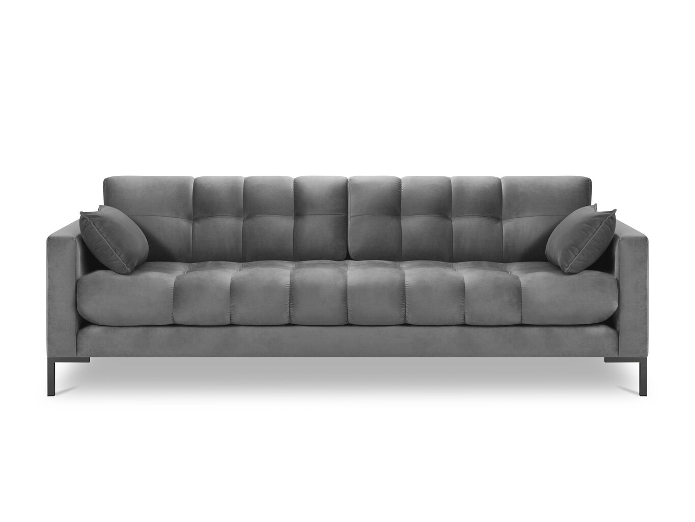 Dīvāns Micadoni Home Mamaia 4S, pelēks/melns cena un informācija | Dīvāni | 220.lv