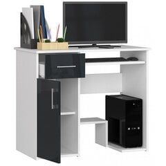 Письменный стол NORE Jay, белый/темно-серый цена и информация | Компьютерные, письменные столы | 220.lv