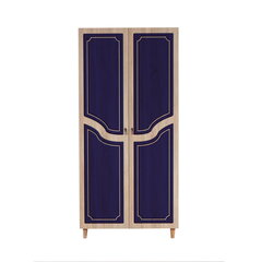 Skapis Kalune Design Wardrobe 869 (IV), 90 cm, tumši zils/ozola krāsas cena un informācija | Skapji | 220.lv