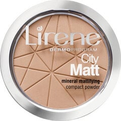 Минеральная компактная пудра Lirene City Matt Mineral Mattifying, 9 г, 03 Beige цена и информация | Пудры, базы под макияж | 220.lv