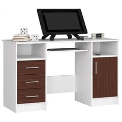Письменный стол NORE Ana, белый/коричневый цена и информация | Компьютерные, письменные столы | 220.lv