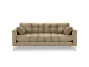 Dīvāns Micadoni Home Mamaia 3S, smilškrāsas/zelta krāsas cena un informācija | Dīvāni | 220.lv