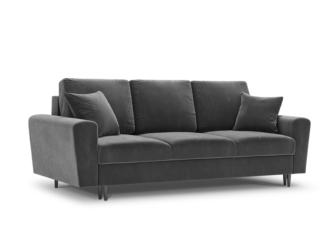 Dīvāns Micadoni Home Moghan 3S, gaiši pelēks/melns cena un informācija | Dīvāni | 220.lv
