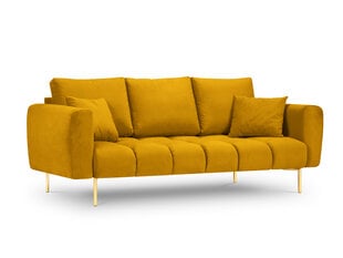 Dīvāns Micadoni Home Malvin 3S, dzeltens cena un informācija | Dīvāni | 220.lv