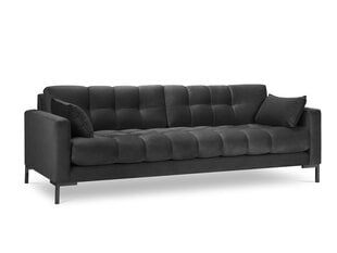 Dīvāns Micadoni Home Mamaia 4S, tumši pelēks/melns cena un informācija | Dīvāni | 220.lv