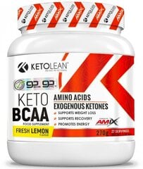 Amix Nutrition KetoLean® Keto goBHB® + BCAA 270 g - fresh lemon cena un informācija | Vitamīni, preparāti, uztura bagātinātāji labsajūtai | 220.lv