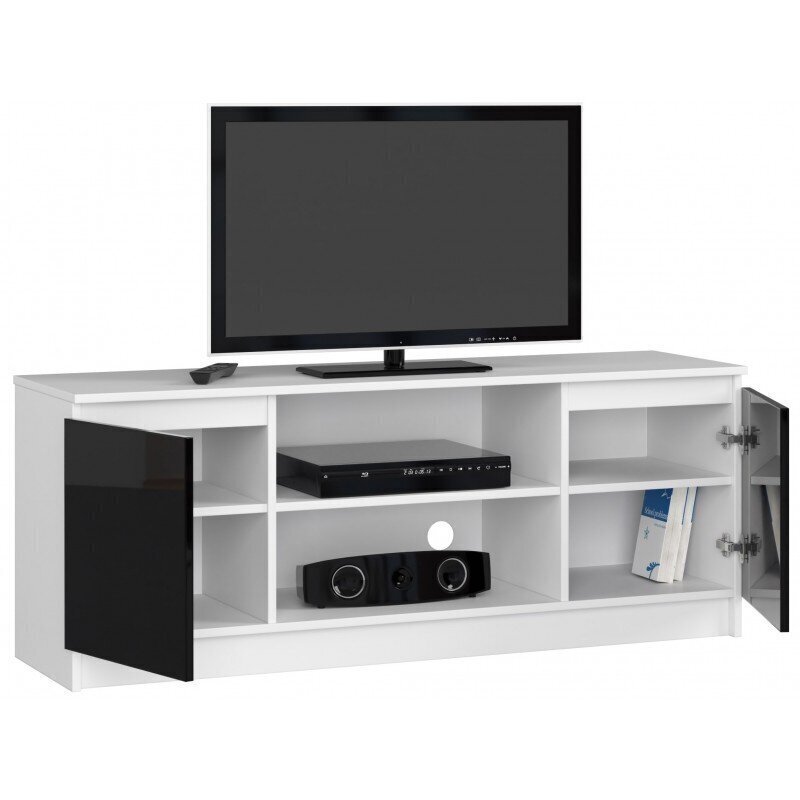TV galdiņš NORE RTV K140, balts/melns cena un informācija | TV galdiņi | 220.lv