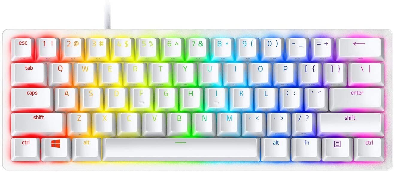 Razer Huntsman Mini Mercury RGB US Clicky Purple цена и информация | Klaviatūras | 220.lv