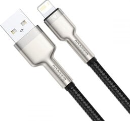 Kabelis Baseus Cafule Series USB Į IP 2.4A 0.25m, melns цена и информация | Кабели для телефонов | 220.lv