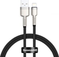 Kabelis Baseus Cafule Series USB Į IP 2.4A 0.25m, melns цена и информация | Кабели для телефонов | 220.lv