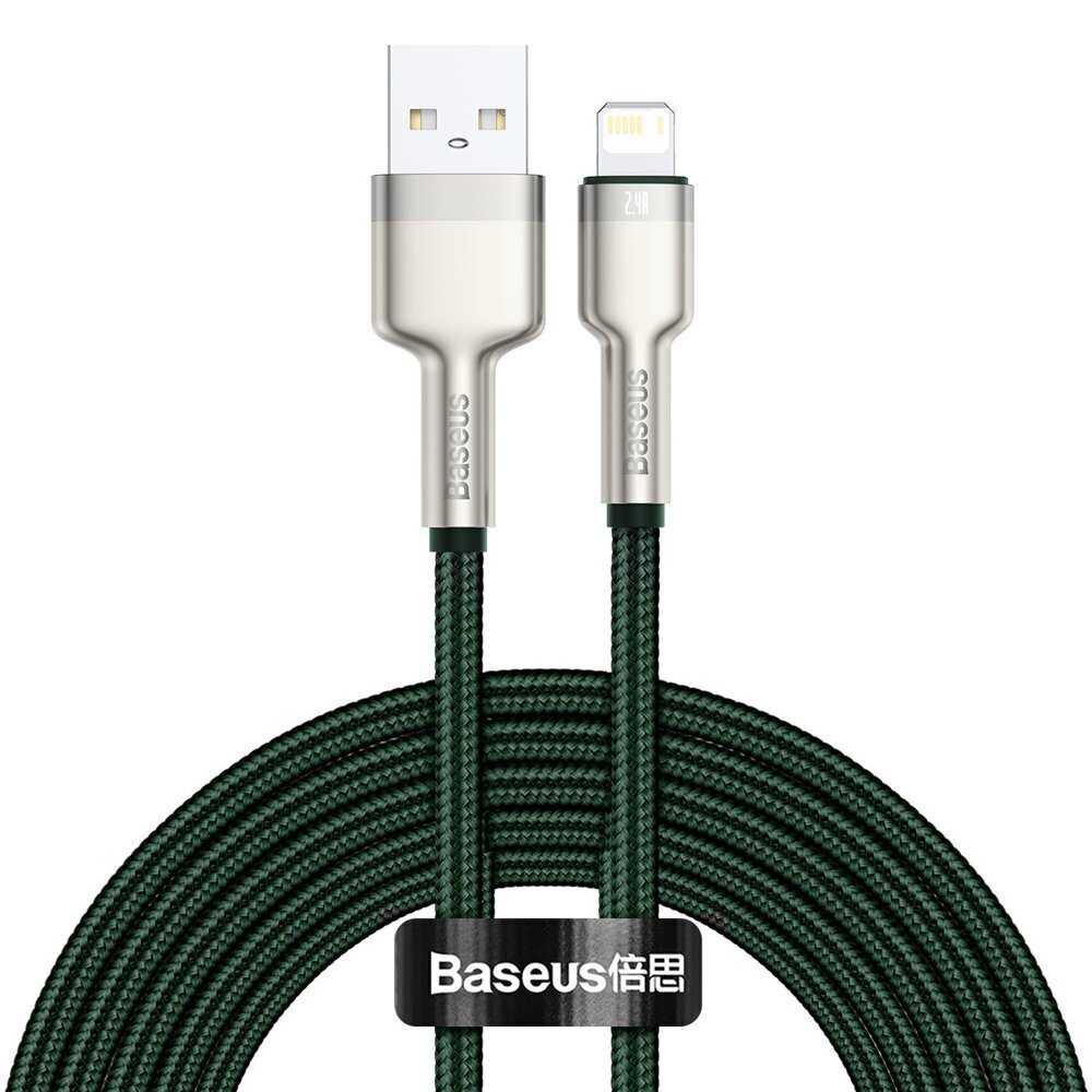 Kabelis Baseus Cafule Series USB uz IP 2.4A 2 m, zaļš cena un informācija | Savienotājkabeļi | 220.lv