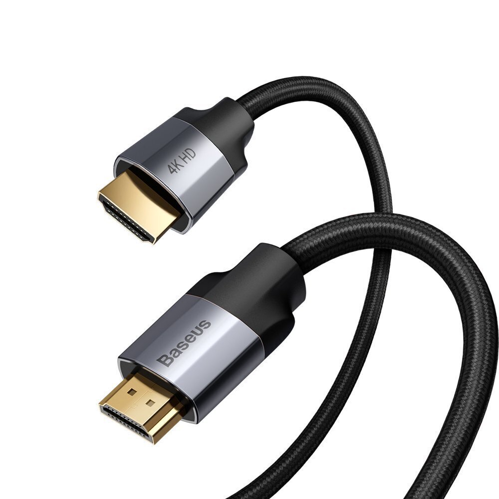 Kabelis Baseus Enjoyment 4K Hdmi - Hdmi 3 m, pelēks (Caksx-D0G) cena un informācija | Kabeļi un vadi | 220.lv