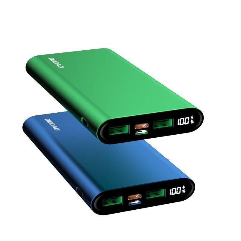 Ārējā baterija Dudao 10000 mAh 20W, 3.0 2xUSB / USB Type C, zila (K14H blue) cena un informācija | Lādētāji-akumulatori (Power bank) | 220.lv