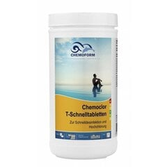 Быстро растворимые таблетки хлора 20 гр, Chemoform Chemoclor T-Schnelltabletten, 1 кг цена и информация | Химия для бассейнов | 220.lv