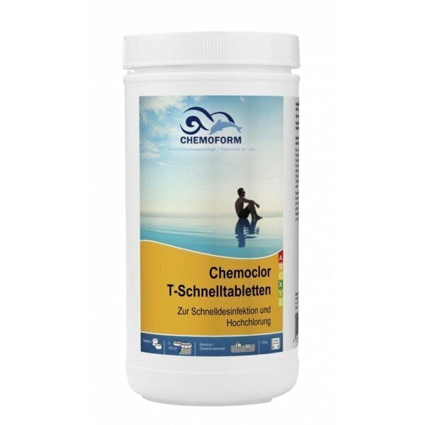 Ātri šķīstošas hlora tabletes 20 g, Chemoform Chemoclor T-Schnelltabletten, 1 kg цена и информация | Baseina kopšanas līdzekļi | 220.lv