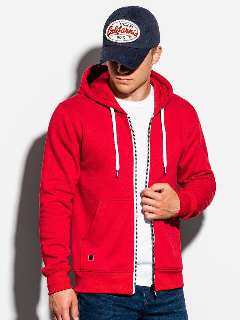 Sarkana vīriešu jaka ar kapuci "Sidero" cena un informācija | Vīriešu jakas | 220.lv