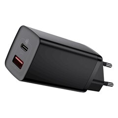 Сетевое зарядное устройство USB / USB-C / 65W / 5A / Quick Charge 3.0 Черное цена и информация | Зарядные устройства для телефонов | 220.lv