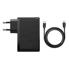 Сетевое зарядное устройство 2 x USB / 2 x USB-C / 100W / 5A, черное цена и информация | Зарядные устройства для телефонов | 220.lv