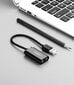 USB audio adapteris Ugreen 3,5 mm mini jack 15 cm, melns 30724 cena un informācija | Adapteri un USB centrmezgli | 220.lv