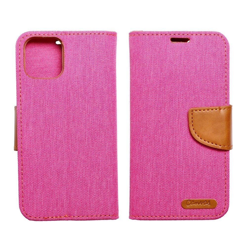 Samsung Galaxy S10 maciņš Canvas Book, rozā цена и информация | Telefonu vāciņi, maciņi | 220.lv