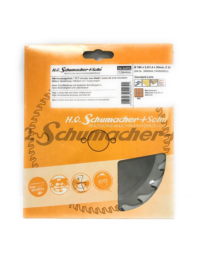 Koka griešanas disks 205 x 2,4 / 1,4 x 16 mm, Z-20 H.O Schumacher + Sohn цена и информация | Dārza tehnikas rezerves daļas | 220.lv