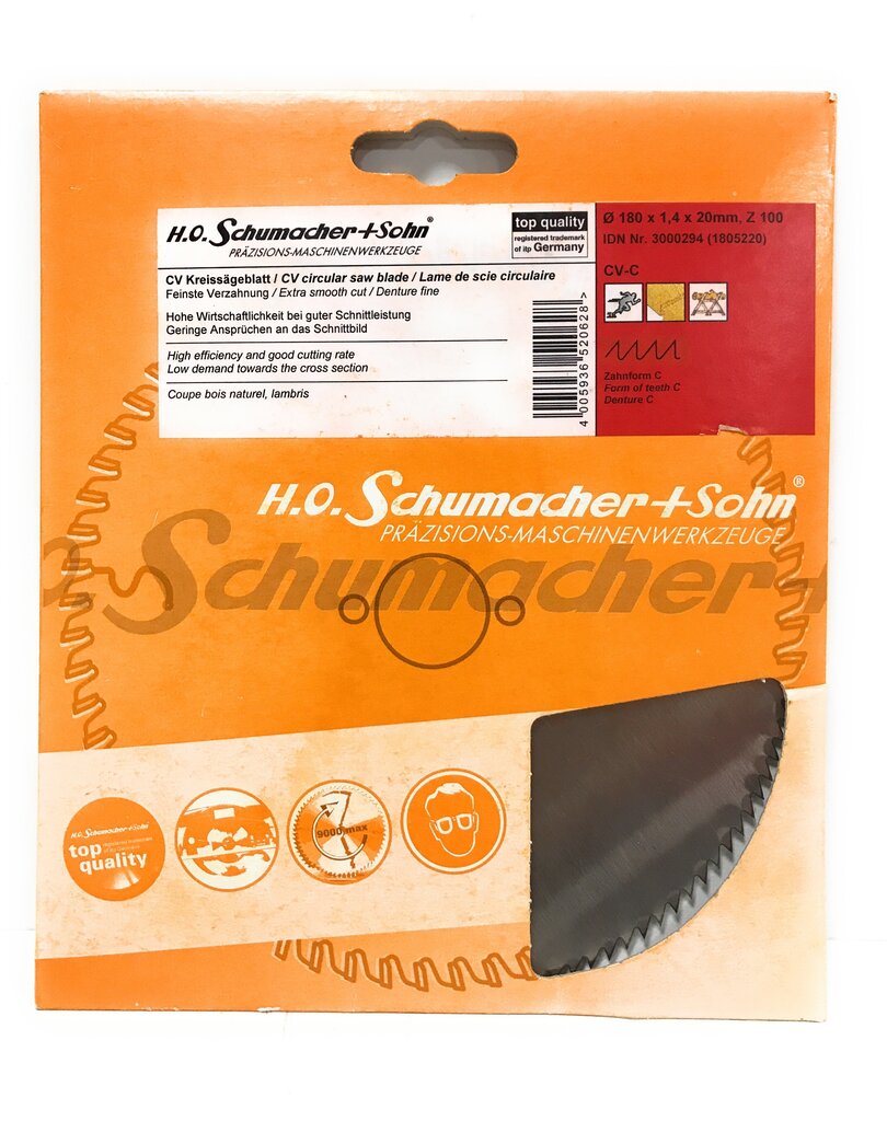 Koka griešanas disks 240 x 1,6 / 1,6 x 30 mm, Z-100 H.O Schumacher + Sohn cena un informācija | Dārza tehnikas rezerves daļas | 220.lv