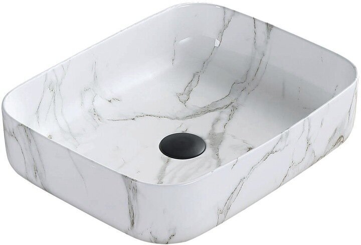 Izlietne Mexen Carla 50 cm, White Marble 2 цена и информация | Izlietnes | 220.lv