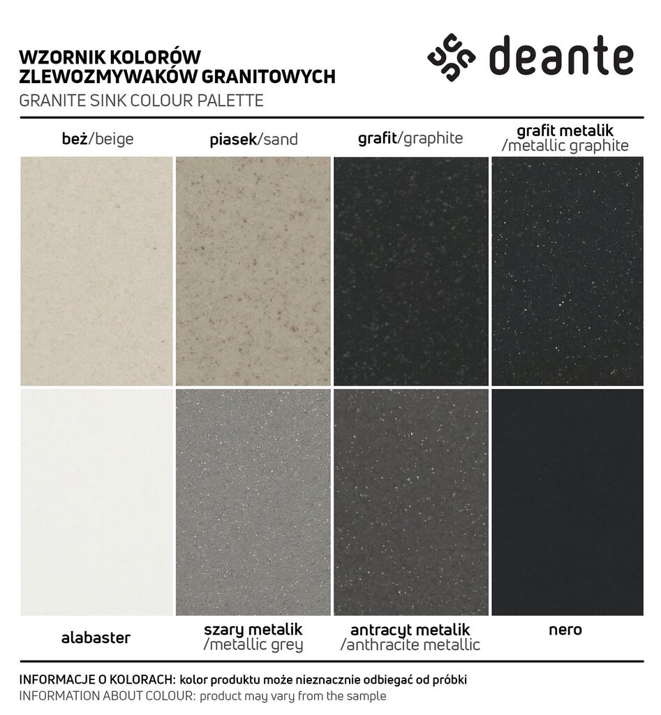 Deante granīta virtuves izlietne Deante Prime Bicolor ZSR G11S, Metallic graphite/grey цена и информация | Virtuves izlietnes | 220.lv