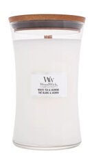 WoodWick aromātiska svece White Tea & Jasmine, 609,5 g cena un informācija | Sveces un svečturi | 220.lv