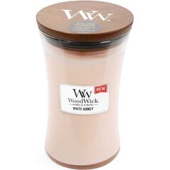 WoodWick aromātiska svece White Honey, 609,5 g cena un informācija | Sveces un svečturi | 220.lv