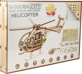 Деревянный 3D-конструктор Wooden City Вертолет, 194 шт. цена и информация | Kонструкторы | 220.lv