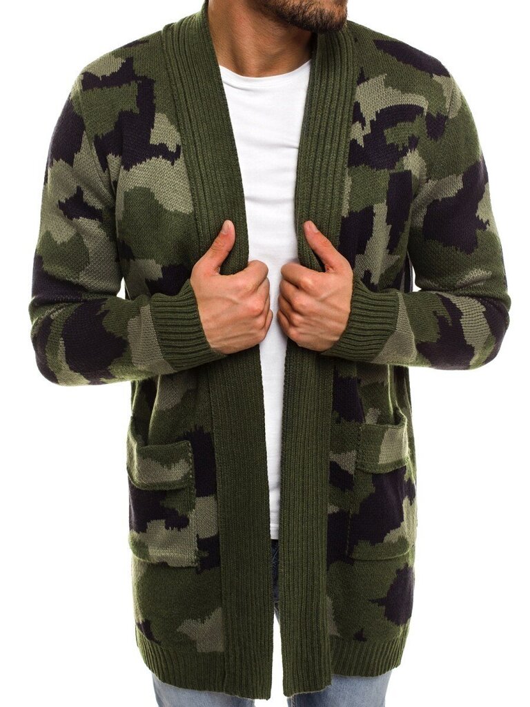 Zaļa/kamuflāžas vīriešu jaka "Medrock" cena un informācija | Vīriešu džemperi | 220.lv