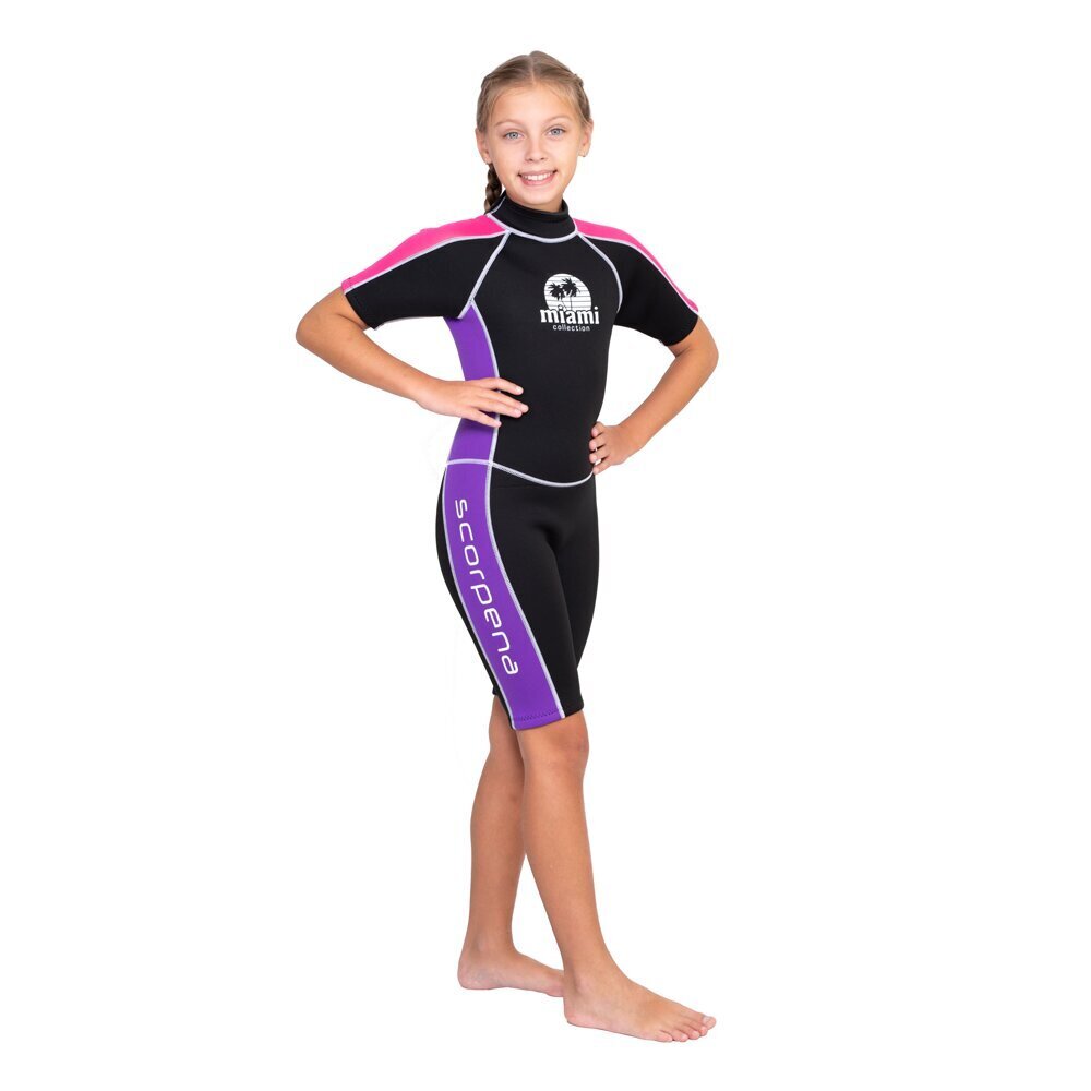 Bērnu hidrotērps Scorpena Miami Junior violeta krāsa, 3 mm цена и информация | Hidrotērpi | 220.lv
