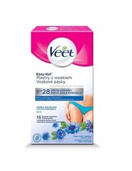 Восковые полоски для депиляции для чувствительной кожи Veet Easy-Gel, 16 шт. цена и информация | Средства для депиляции | 220.lv