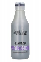 Dzeltenu toni neitralizējošs šampūns gaišiem matiem Stapiz Sleek Line Violet Blond, 300 ml cena un informācija | Šampūni | 220.lv