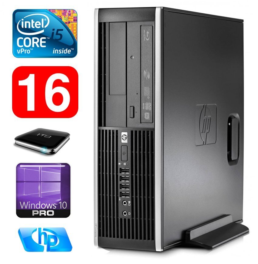 HP 8100 Elite SFF i5-650 16GB 1TB DVD WIN10Pro цена и информация | Stacionārie datori | 220.lv