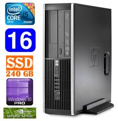 HP 8100 Elite SFF i5-650 16GB 240SSD GT1030 2GB DVD WIN10Pro цена и информация | Стационарные компьютеры | 220.lv