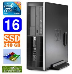 HP 8100 Elite SFF i5-650 16GB 240SSD GT1030 2GB DVD WIN7Pro cena un informācija | Stacionārie datori | 220.lv