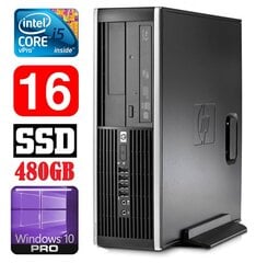 HP 8100 Elite SFF i5-650 16GB 480SSD DVD WIN10Pro cena un informācija | Stacionārie datori | 220.lv