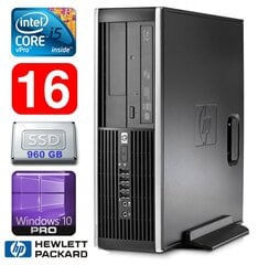 HP 8100 Elite SFF i5-650 16GB 960SSD DVD WIN10Pro cena un informācija | Stacionārie datori | 220.lv