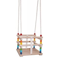Woody 10315 Koka krāsainas šūpoles ar muguriņu bērniem no 1+ gada (maks. 30kg) cena un informācija | Woody Rotaļlietas, bērnu preces | 220.lv