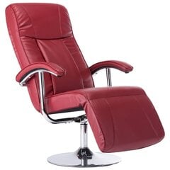 vidaXL atpūtas krēsls, vīnsarkana mākslīgā āda cena un informācija | Atpūtas krēsli | 220.lv