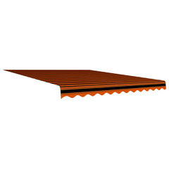 vidaXL markīzes jumts, oranžs ar brūnu, 350x250 cm цена и информация | Зонты, маркизы, стойки | 220.lv