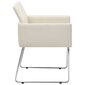 vidaXL virtuves krēsli, 4 gab., linam līdzīgs balts audums cena un informācija | Virtuves un ēdamistabas krēsli | 220.lv