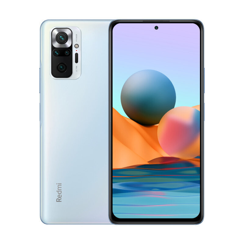 Xiaomi Redmi Note 10 Pro Dual SIM 6/128GB,MZB08KYEU Glacier Blue cena un informācija | Mobilie telefoni | 220.lv