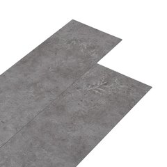vidaXL grīdas dēļi, pašlīmējoši, 5,02 m², 2 mm, betona pelēks PVC cena un informācija | Lamināts | 220.lv