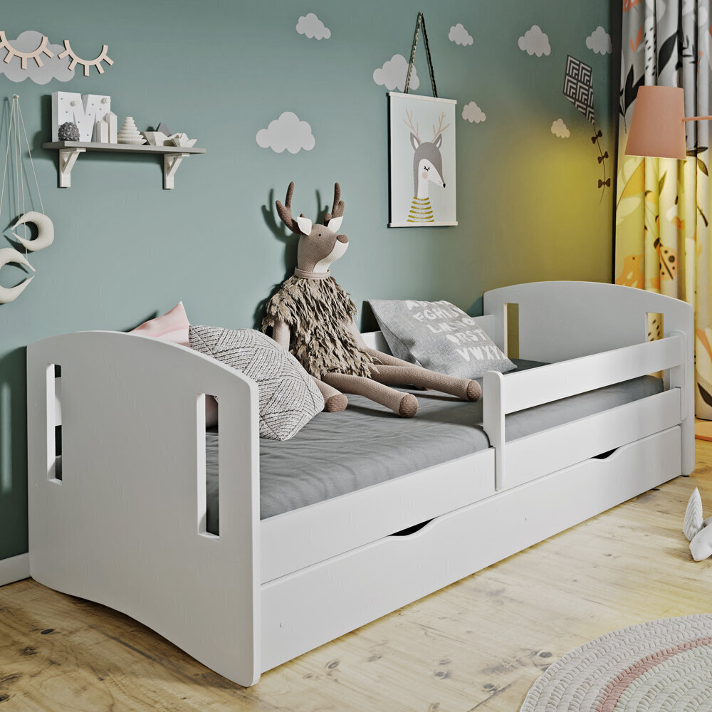 Bērnu gulta ar matraci Selsey Mirret, 80x140 cm, balta cena un informācija | Bērnu gultas | 220.lv