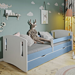 Bērnu gulta ar matraci Selsey Mirret, 80x140 cm, zila cena un informācija | Bērnu gultas | 220.lv
