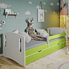 Детская кровать с матрасом Selsey Mirret, 80x140 см, зеленая цена и информация | Детские кровати | 220.lv
